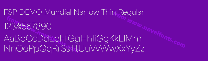 FSP DEMO Mundial Narrow Thin RegularPreview FSP DEMO Mundial Narrow Thin RegularPreview
