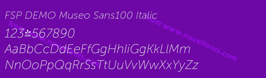 FSP DEMO Museo Sans100 ItalicPreview FSP DEMO Museo Sans100 ItalicPreview