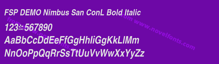 FSP DEMO Nimbus San ConL Bold ItalicPreview FSP DEMO Nimbus San ConL Bold ItalicPreview