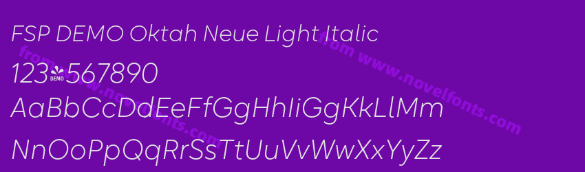 FSP DEMO Oktah Neue Light ItalicPreview FSP DEMO Oktah Neue Light ItalicPreview