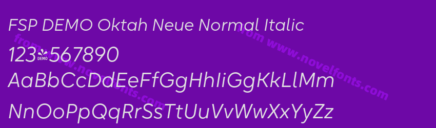 FSP DEMO Oktah Neue Normal ItalicPreview FSP DEMO Oktah Neue Normal ItalicPreview