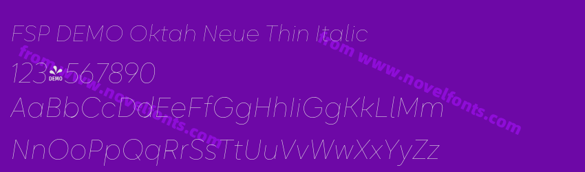 FSP DEMO Oktah Neue Thin ItalicPreview FSP DEMO Oktah Neue Thin ItalicPreview