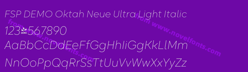 FSP DEMO Oktah Neue Ultra Light ItalicPreview