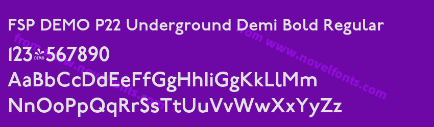FSP DEMO P22 Underground Demi Bold RegularPreview FSP DEMO P22 Underground Demi Bold RegularPreview