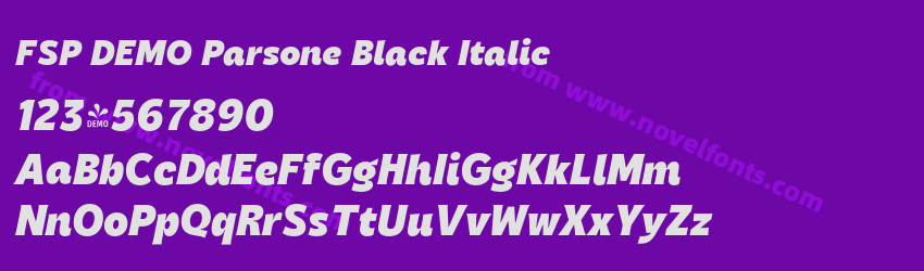 FSP DEMO Parsone Black ItalicPreview FSP DEMO Parsone Black ItalicPreview