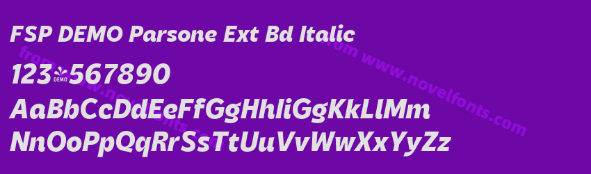 FSP DEMO Parsone Ext Bd ItalicPreview FSP DEMO Parsone Ext Bd ItalicPreview