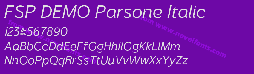 FSP DEMO Parsone ItalicPreview FSP DEMO Parsone ItalicPreview