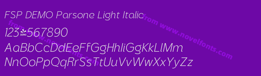 FSP DEMO Parsone Light ItalicPreview FSP DEMO Parsone Light ItalicPreview