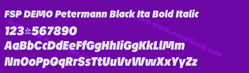 FSP DEMO Petermann Black Ita Bold ItalicPreview FSP DEMO Petermann Black Ita Bold ItalicPreview