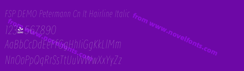 FSP DEMO Petermann Cn It Hairline ItalicPreview FSP DEMO Petermann Cn It Hairline ItalicPreview
