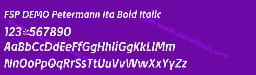 FSP DEMO Petermann Ita Bold ItalicPreview FSP DEMO Petermann Ita Bold ItalicPreview