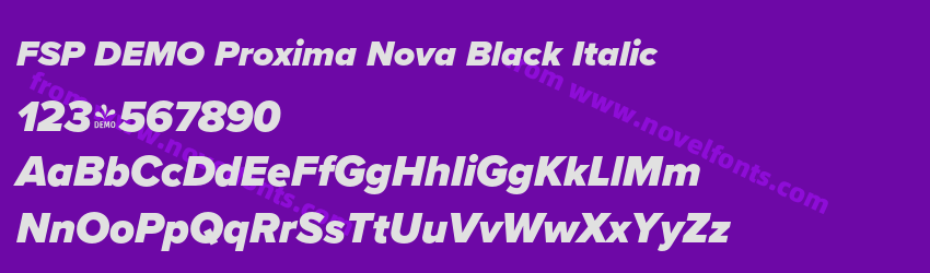 FSP DEMO Proxima Nova Black ItalicPreview