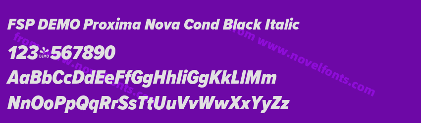 FSP DEMO Proxima Nova Cond Black ItalicPreview