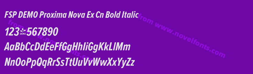 FSP DEMO Proxima Nova Ex Cn Bold ItalicPreview