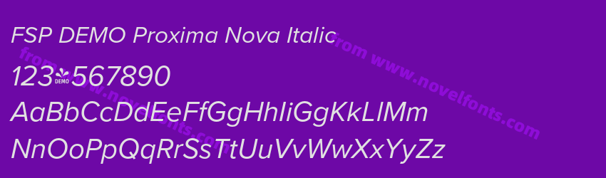 FSP DEMO Proxima Nova ItalicPreview FSP DEMO Proxima Nova ItalicPreview