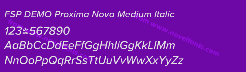 FSP DEMO Proxima Nova Medium ItalicPreview FSP DEMO Proxima Nova Medium ItalicPreview