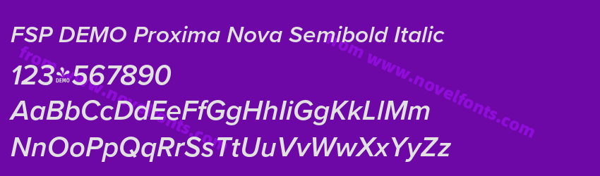FSP DEMO Proxima Nova Semibold ItalicPreview FSP DEMO Proxima Nova Semibold ItalicPreview