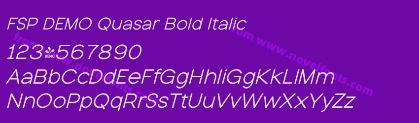 FSP DEMO Quasar Bold ItalicPreview FSP DEMO Quasar Bold ItalicPreview