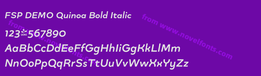 FSP DEMO Quinoa Bold ItalicPreview FSP DEMO Quinoa Bold ItalicPreview