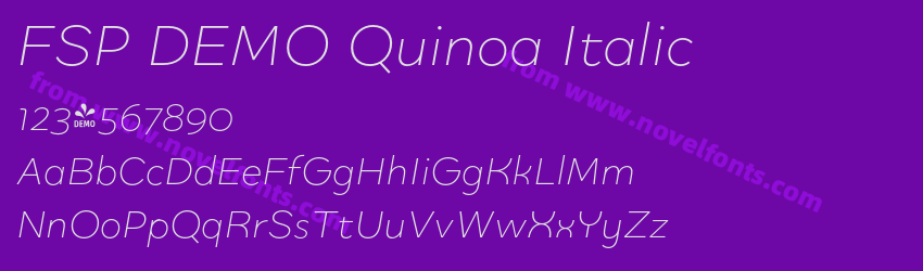 FSP DEMO Quinoa ItalicPreview FSP DEMO Quinoa ItalicPreview