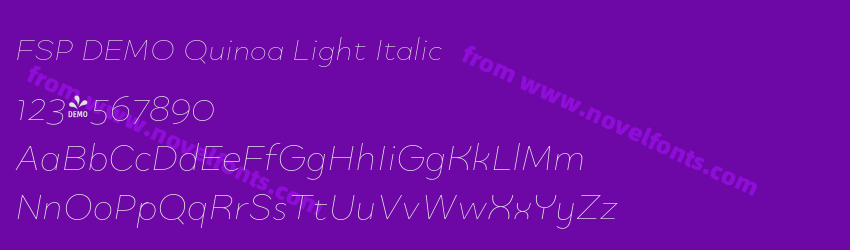 FSP DEMO Quinoa Light ItalicPreview FSP DEMO Quinoa Light ItalicPreview