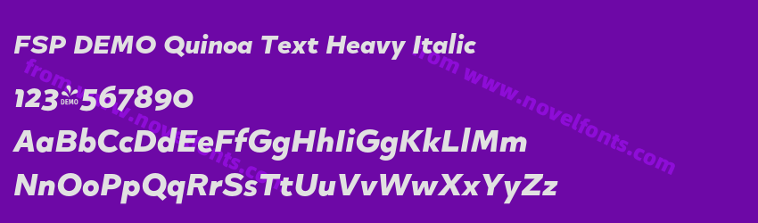 FSP DEMO Quinoa Text Heavy ItalicPreview FSP DEMO Quinoa Text Heavy ItalicPreview