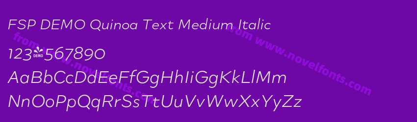 FSP DEMO Quinoa Text Medium ItalicPreview FSP DEMO Quinoa Text Medium ItalicPreview