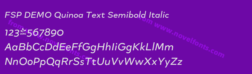 FSP DEMO Quinoa Text Semibold ItalicPreview FSP DEMO Quinoa Text Semibold ItalicPreview
