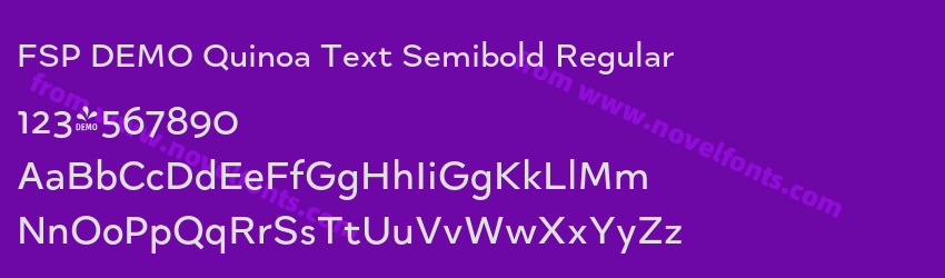 FSP DEMO Quinoa Text Semibold RegularPreview FSP DEMO Quinoa Text Semibold RegularPreview