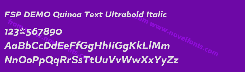 FSP DEMO Quinoa Text Ultrabold ItalicPreview FSP DEMO Quinoa Text Ultrabold ItalicPreview