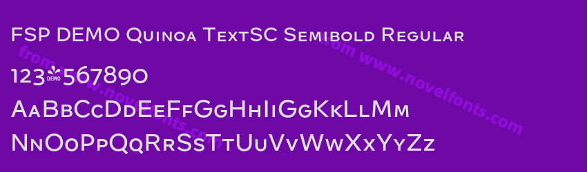 FSP DEMO Quinoa TextSC Semibold RegularPreview FSP DEMO Quinoa TextSC Semibold RegularPreview