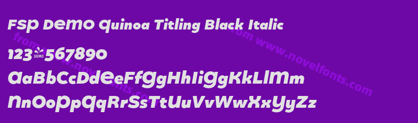 FSP DEMO Quinoa Titling Black ItalicPreview FSP DEMO Quinoa Titling Black ItalicPreview