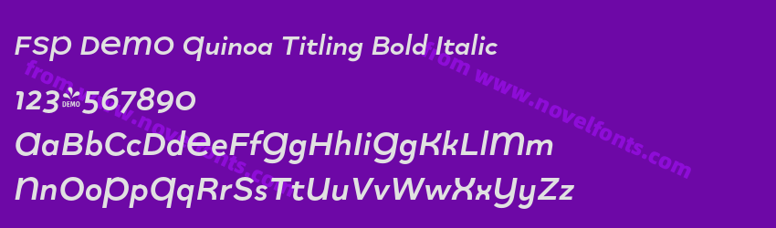 FSP DEMO Quinoa Titling Bold ItalicPreview FSP DEMO Quinoa Titling Bold ItalicPreview