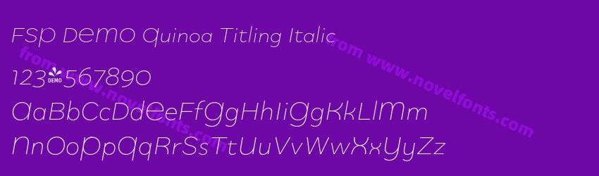 FSP DEMO Quinoa Titling ItalicPreview FSP DEMO Quinoa Titling ItalicPreview