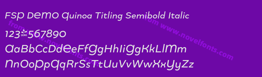 FSP DEMO Quinoa Titling Semibold ItalicPreview