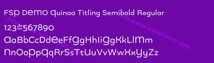 FSP DEMO Quinoa Titling Semibold RegularPreview FSP DEMO Quinoa Titling Semibold RegularPreview