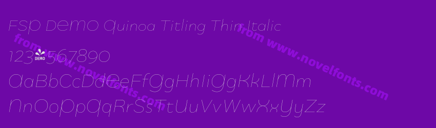 FSP DEMO Quinoa Titling Thin ItalicPreview FSP DEMO Quinoa Titling Thin ItalicPreview