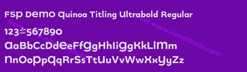 FSP DEMO Quinoa Titling Ultrabold RegularPreview FSP DEMO Quinoa Titling Ultrabold RegularPreview