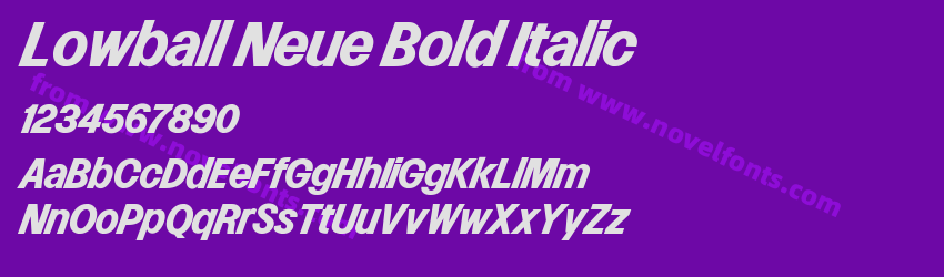 Lowball Neue Bold ItalicPreview