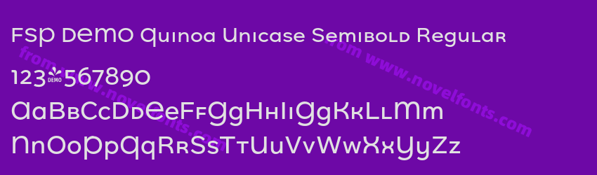 FSP DEMO Quinoa Unicase Semibold RegularPreview