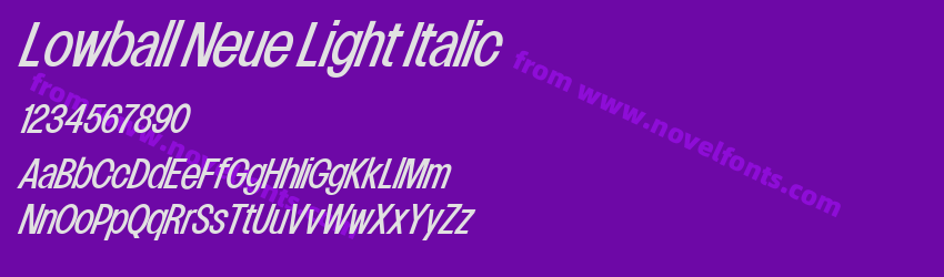 Lowball Neue Light ItalicPreview