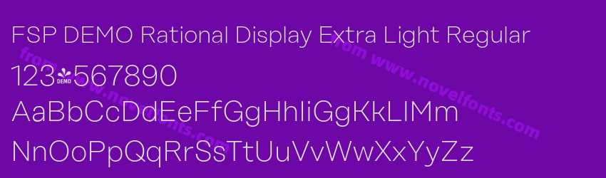 FSP DEMO Rational Display Extra Light RegularPreview FSP DEMO Rational Display Extra Light RegularPreview