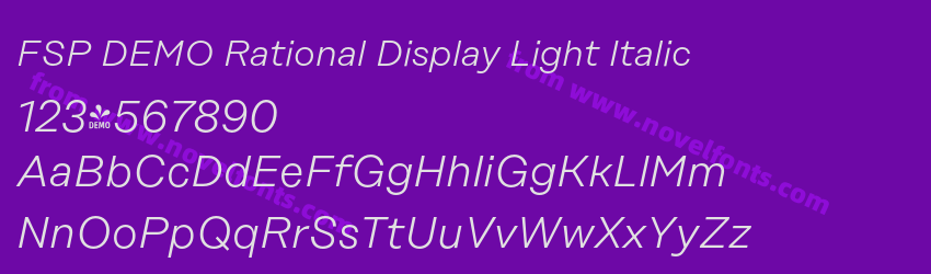 FSP DEMO Rational Display Light ItalicPreview FSP DEMO Rational Display Light ItalicPreview