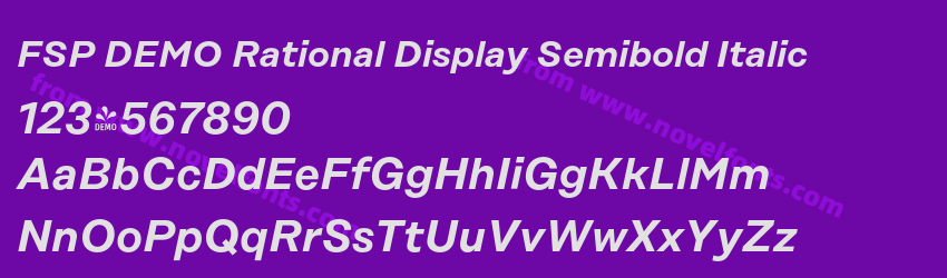 FSP DEMO Rational Display Semibold ItalicPreview FSP DEMO Rational Display Semibold ItalicPreview