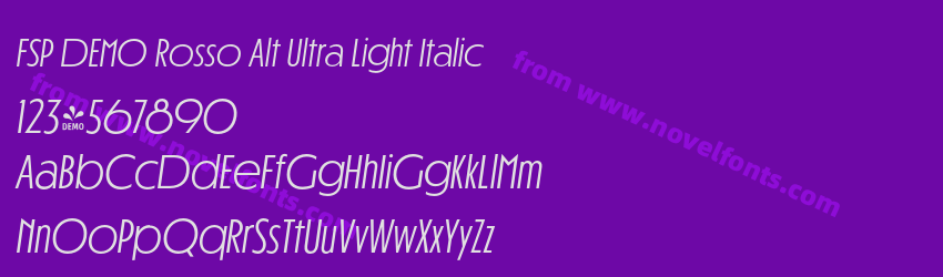 FSP DEMO Rosso Alt Ultra Light ItalicPreview FSP DEMO Rosso Alt Ultra Light ItalicPreview