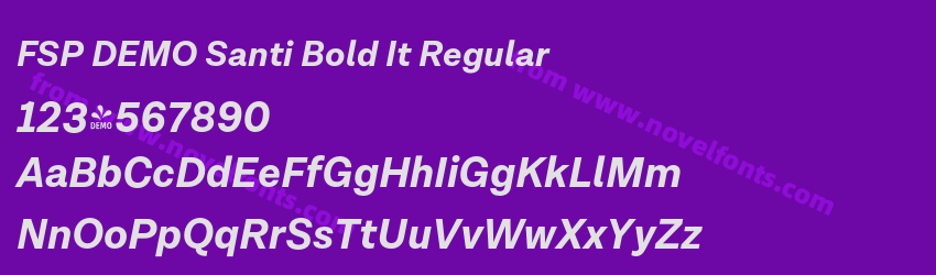 FSP DEMO Santi Bold It RegularPreview FSP DEMO Santi Bold It RegularPreview