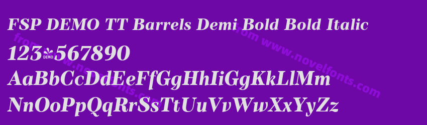 FSP DEMO TT Barrels Demi Bold Bold ItalicPreview FSP DEMO TT Barrels Demi Bold Bold ItalicPreview