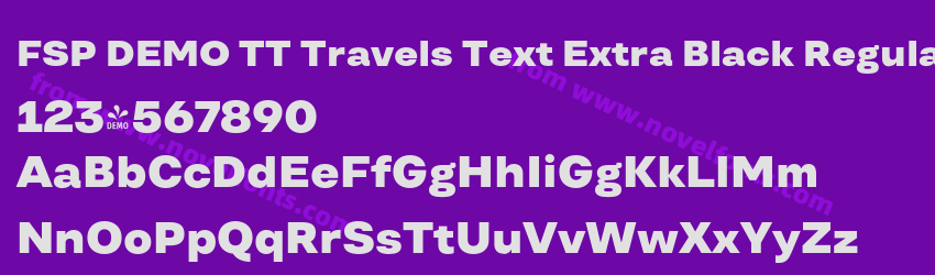 FSP DEMO TT Travels Text Extra Black RegularPreview FSP DEMO TT Travels Text Extra Black RegularPreview