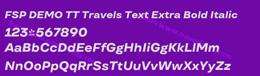 FSP DEMO TT Travels Text Extra Bold ItalicPreview FSP DEMO TT Travels Text Extra Bold ItalicPreview