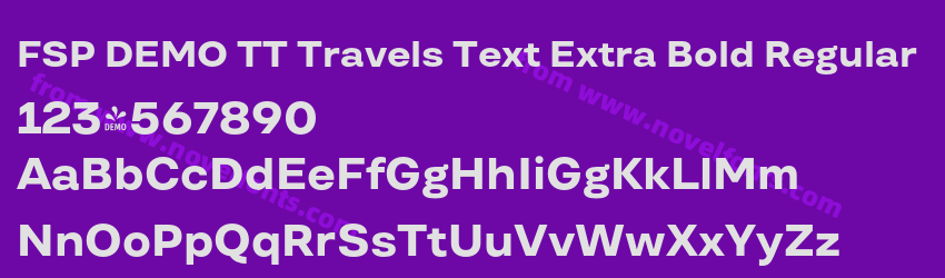FSP DEMO TT Travels Text Extra Bold RegularPreview FSP DEMO TT Travels Text Extra Bold RegularPreview